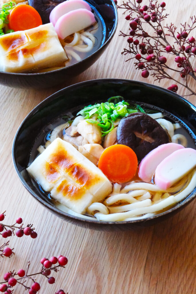 めんつゆで作る♪お雑煮で年明けうどん