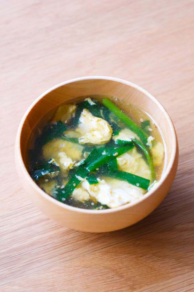 ニラたま中華スープ【平日の時短ごはんレシピ】