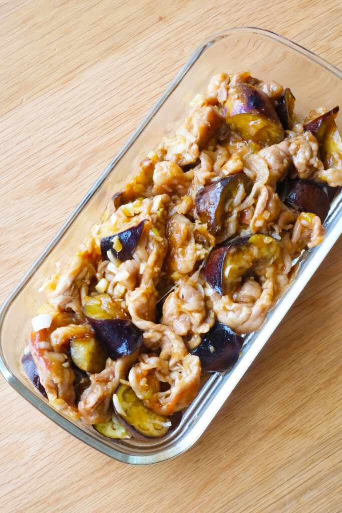 豚こまとなすの香味だれ【週末の作り置きレシピ】