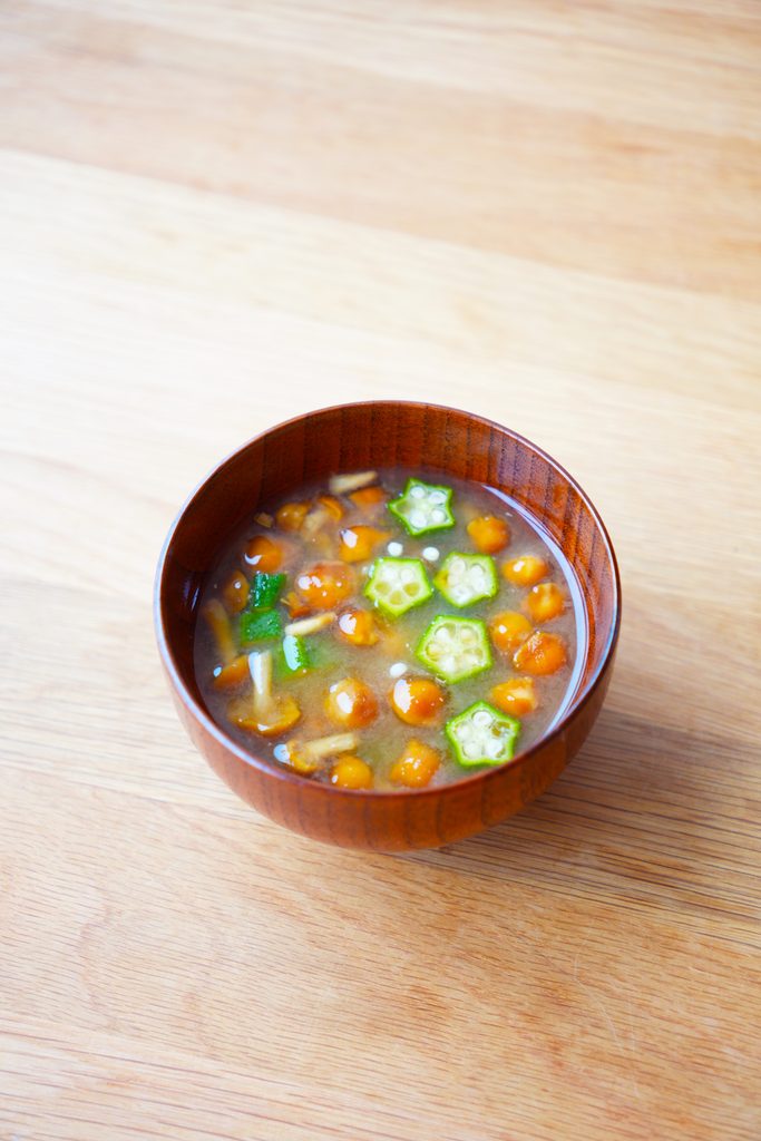 おくらとなめこのねばねば味噌汁★【平日の時短ごはんレシピ】